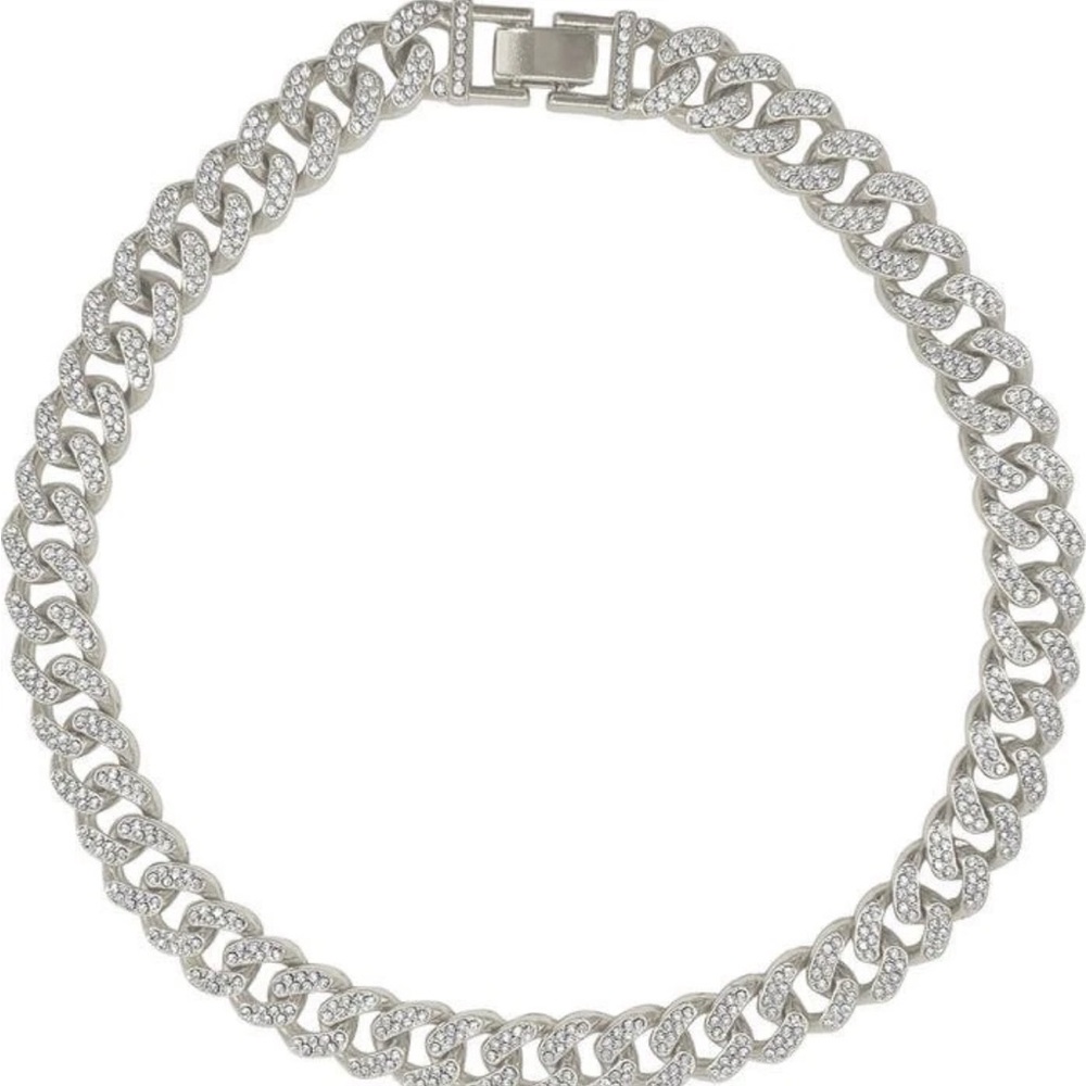 Adornia Pavé Cubic Zirconia Chain Necklace
17 in, Curb Chain